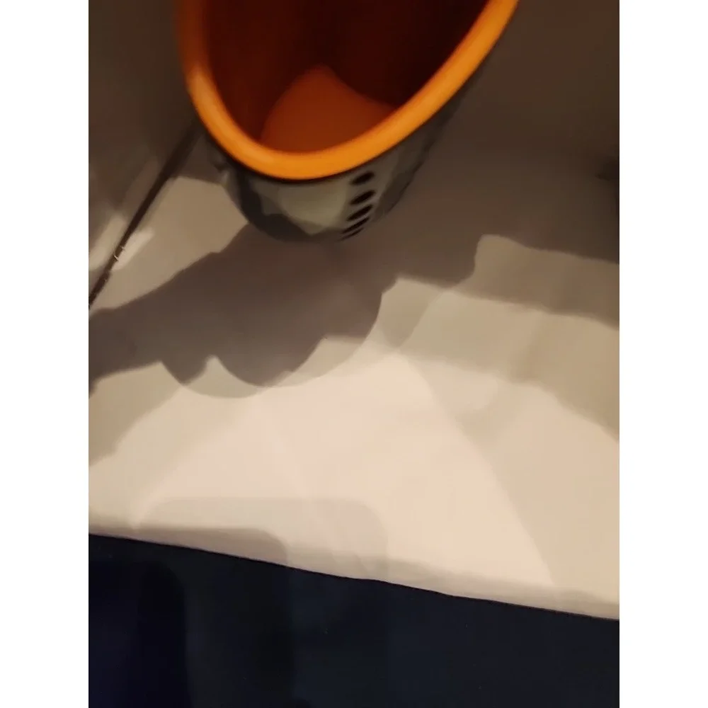 Casabella Clean Soap Dispenser With Sponge Holder Orange And Grey